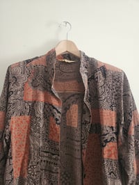 Image 2 of Vintage Paisley Orange and Brown Colour Block shirt