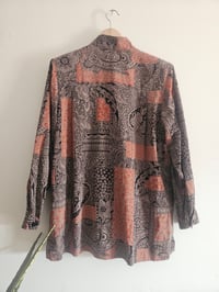 Image 4 of Vintage Paisley Orange and Brown Colour Block shirt