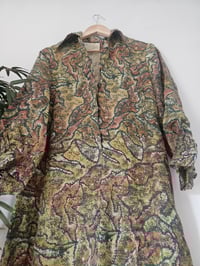 Image 1 of PRISSY VINTAGE 1960s Orange Mustard Abstract print tea dress