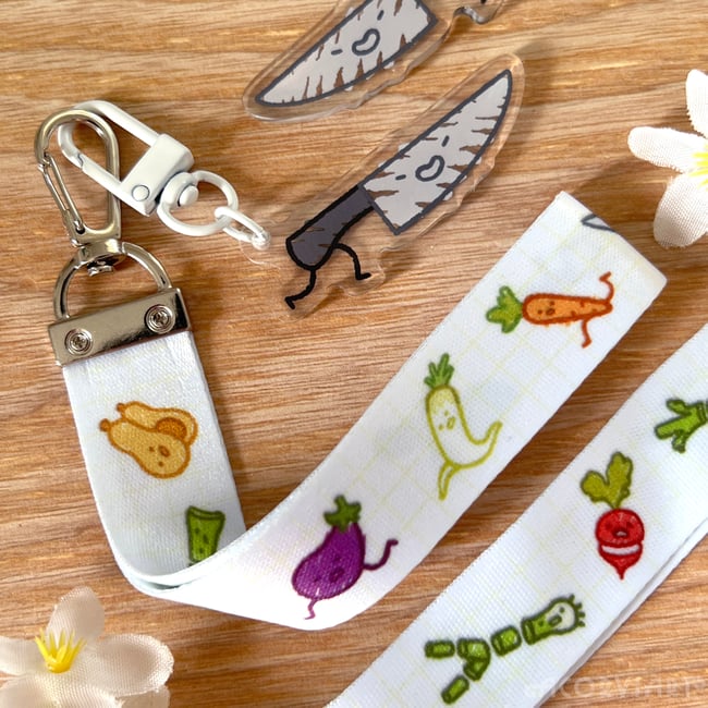 Veggie Run Keychain Lanyard