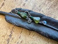 Image 12 of Olive green earrings. n53