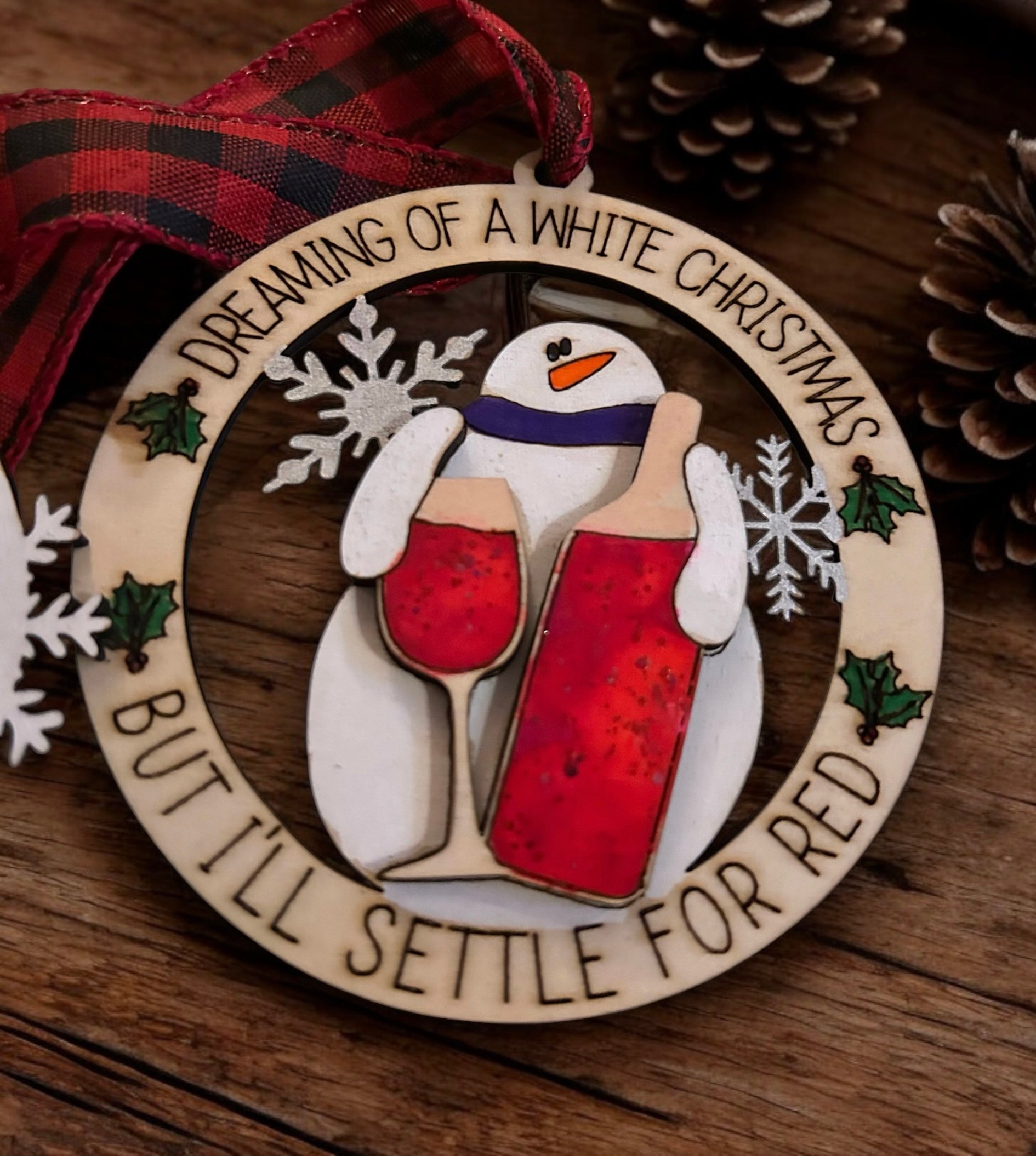 Christmas wine ornament Christmas wine ornament