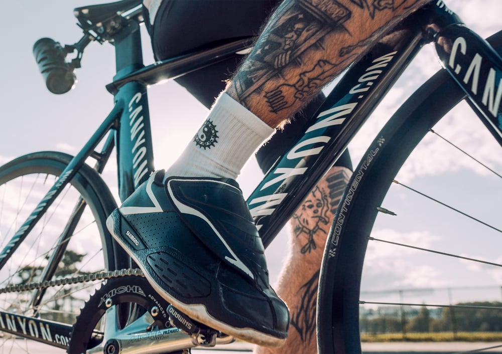 Image of Chaussettes ROUE LIBRE blanches