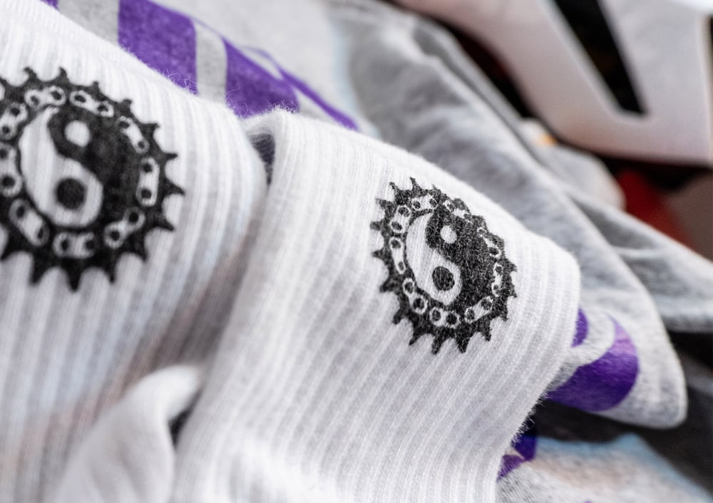 Image of Chaussettes ROUE LIBRE blanches