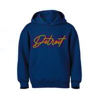 Orange Detroit Printed Pullover Hoodie 