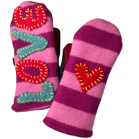 Image 2 of 2024 EDIT LOVE STRIPE MITTENS