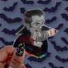 *NEW* Dracula Biting Acetone Holographic Sticker