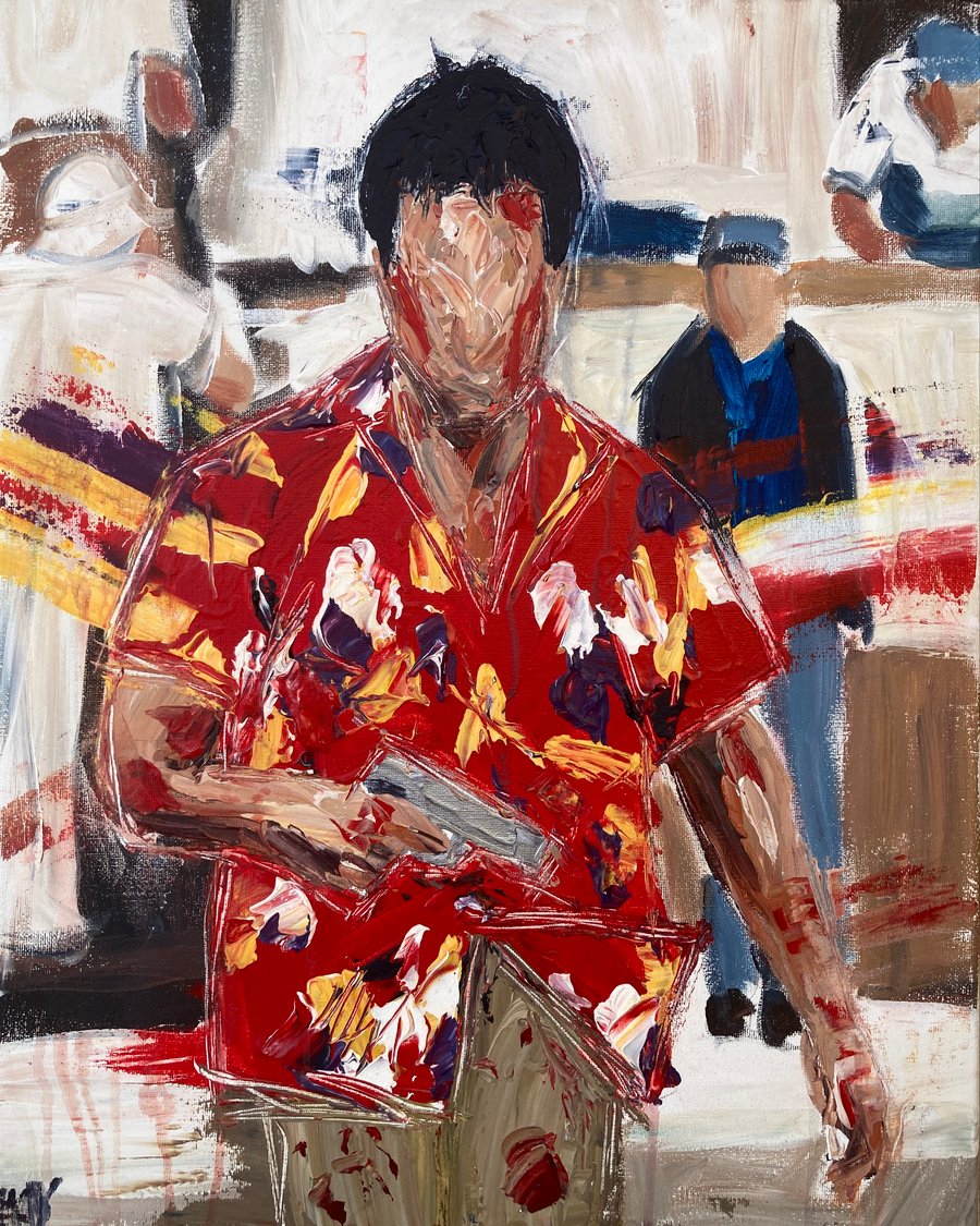 Image of Hawaiian shirt Tony ( version 2) original on canvas 