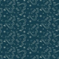 Image 2 of ARRIVAL OF WINTER Snow Gear-Navy by Sandy Gervais for Riley Blake Designs