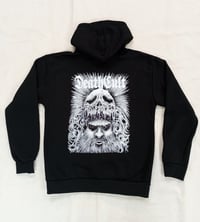 Image 1 of Bone Trail Logo - Deathcult  Black Hoodie - Bone Trail Apparel 