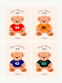 Image 2 of F1 Teddy Bear Collection Print