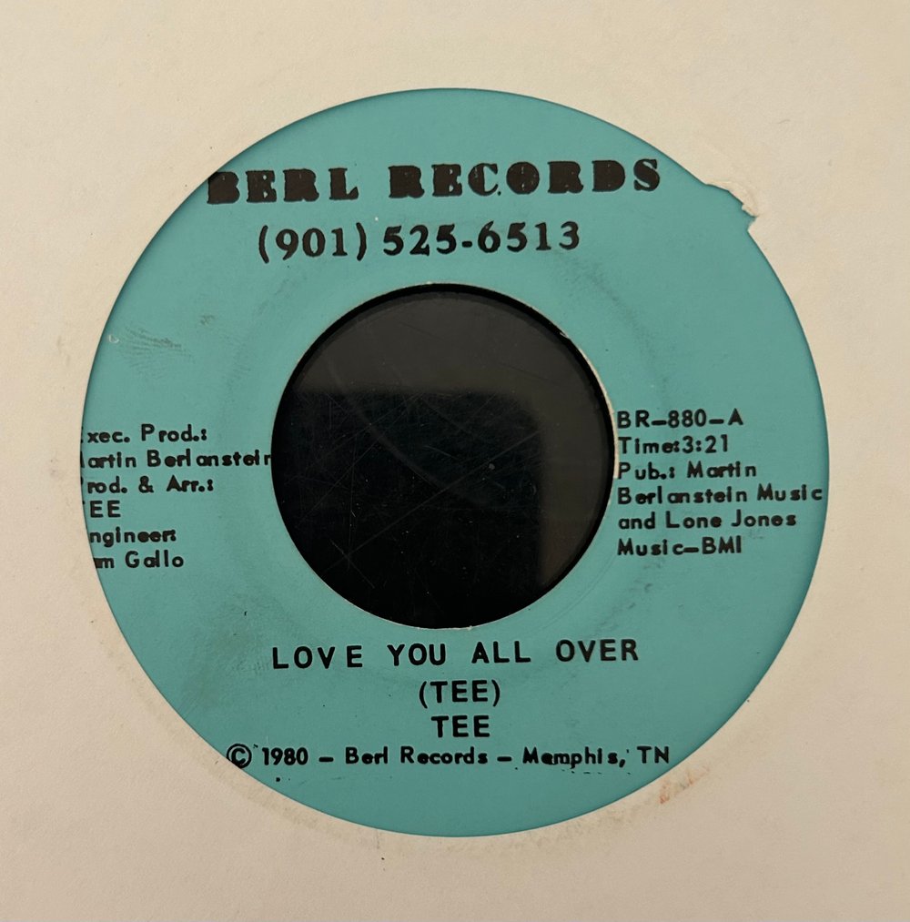 Tee - Love You All Over (Berl Records) 7" 