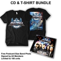 Image 1 of CD & T-Shirt Bundle: Official Mad Max Legacy - Best Of 40 World Years (Free Signed Band Photo)