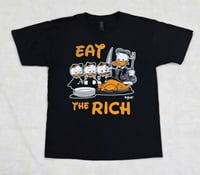 Image 1 of 'Eat the rich' Black T-shirt