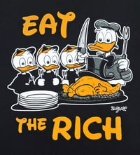 Image 3 of 'Eat the rich' Black T-shirt