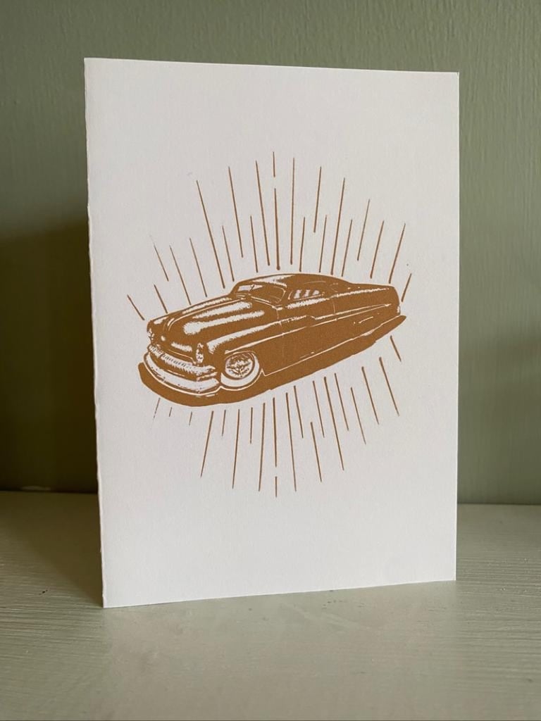 Greetings cards Hotrod, slingshot, funny car, sled - blank, individual Image 5