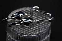 Image 1 of CROW Skull - Ear Weights - Stainless Steel for Stretched Ears - Ear Hooks