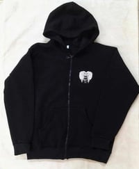 Image 2 of Haagenti Red print Zip Hoodie - Bone Trail Apparel 