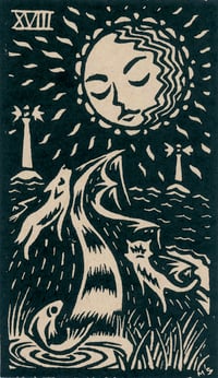 Image of Tarot Print Set No. 1 - Linocut Relief Prints