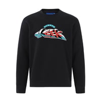 Image 1 of ALWAYS SLEEK Crew Sweat Black
