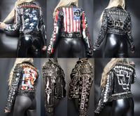 Image 1 of CUSTOM MADE RAMMSTEIN FAUX LEATHER JACKET