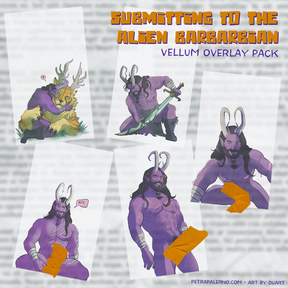 Image of Petra Palerno's Filthy Shorts Submitting to the Alien Barbarian Vellum Overlay Pack