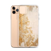 Image 3 of White and Gold Tattered Texture Goth Lolita Kawaii Baroque Clear Case for iPhone®