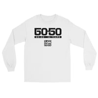 Image 1 of LOVE DC GOGO "GO-50" 50 YEARS (Anniversary Mark) White Men’s Long Sleeve Shirt