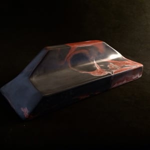 Image of Wired Ramps Slope'd Barrier Ledge (Dark Grey, White and Red)