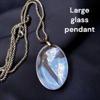 large angelic glass pendant