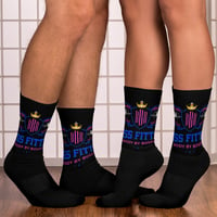 BOSSFITTED Black Neon Pink and Blue Socks