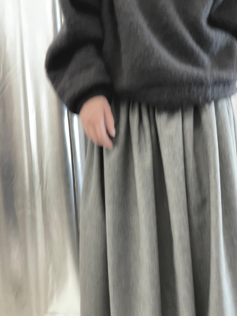 Tweed grey maxi skirt NEW