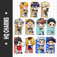 Image 1 of HQ 2.5" Star-Glitter Acrylic Charms (Single-sided)