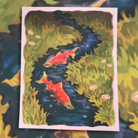 Image 1 of salmon season print