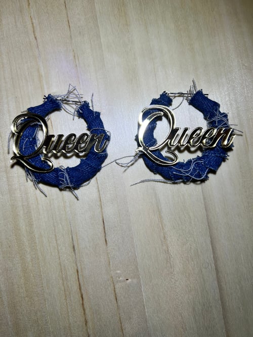 Image of Wrapped fabric Queen hoops