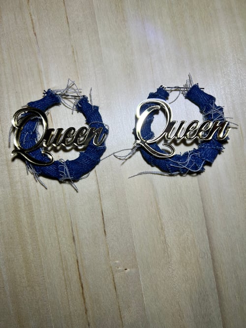 Image of Wrapped fabric Queen hoops