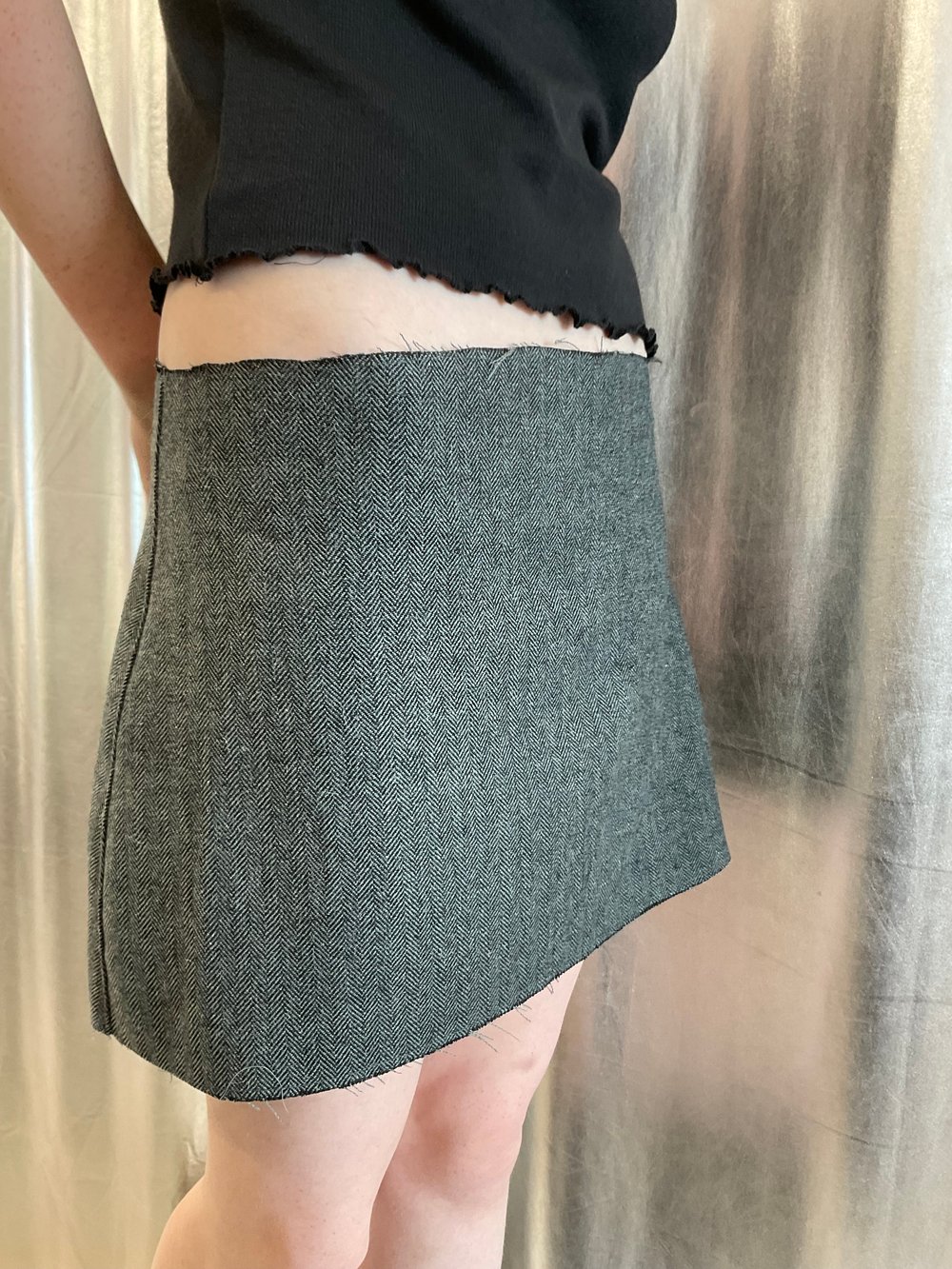 Tweed mini skirt 