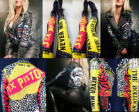 Image 1 of CUSTOM MADE SEX PISTOLS FAUX LEATHER BIKER JACKET