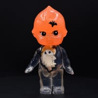 Image 2 of 4.5" Large Orange Glow in the Dark Halloween Special Ghost Kilos Kewtie Double Cast Resin Figure