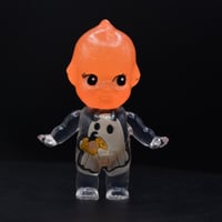 Image 2 of Orange Glow in the Dark Ghost Halloween Special Kilos Kewties 3 inch Double Cast Resin Figure