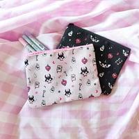 Image 1 of Baby Baphomet Zipper Pouch | Creepy Cute Kitsch Art as Pastel Goth Pencil Case or Makeup Bag