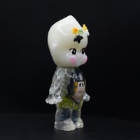 Image 3 of 4.5" Large Glow in the Dark Halloween Special Floral Ghost Kilos Kewtie Double Cast Resin Figure