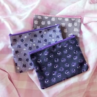 Image 5 of Ghost Type Pocket Mon Zipper Pouch | Creepy Cute Kitsch Art as Pastel Goth Pencil Case or Makeup Bag