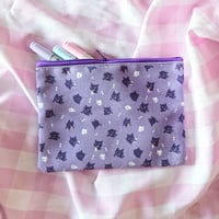 Image 2 of Ghost Type Pocket Mon Zipper Pouch | Creepy Cute Kitsch Art as Pastel Goth Pencil Case or Makeup Bag