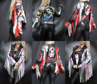 Image 1 of CUSTOM MADE DAVID BOWIE FAUX LEATHER JACKET