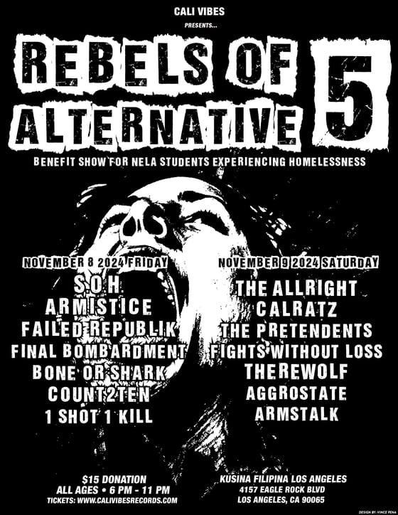 Image of Rebels Of Alternative 5 - Saturday Nov 9 Ticket