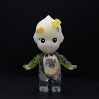 Image 2 of Glow in the Dark Floral Ghost Halloween Special Kilos Kewties 3 inch Double Cast Resin Figure