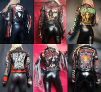 Image 1 of CUSTOM MADE ALICE COOPER FAUX LEATHER JACKET 