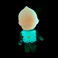 Image 7 of 4.5" Large Orange Glow in the Dark Halloween Special Ghost with a Scythe Double Cast Resin Figure