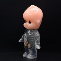 Image 5 of 4.5" Large Orange Glow in the Dark Halloween Special Ghost with a Scythe Double Cast Resin Figure